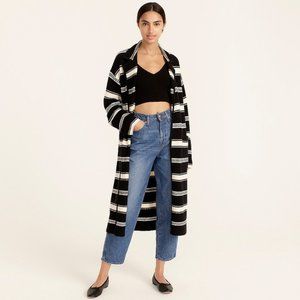 J. Crew Long Sweater-coat In Stripe